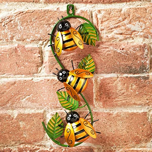WiseAccordio Bee Wall Art Decoration Ornaments Indoor Outdoor Garden Yard Wall Hanging Sheds Walls Fences