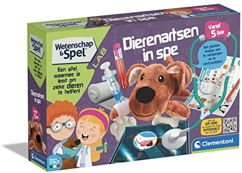 Clementoni - 56057 Wissenschaft & Spiel - Tierarzt Praxis, Experimentier-Set, 6+ Jahre, Mehrfarbig