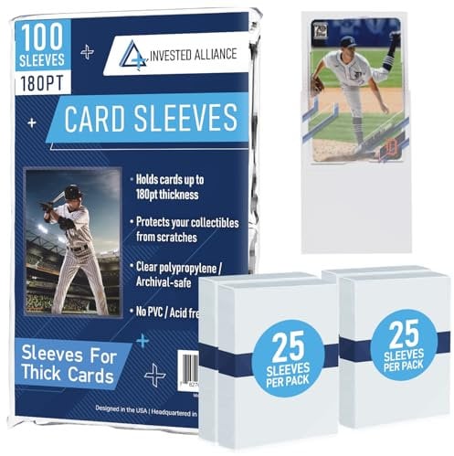 Premium Penny Sleeves for Trading Cards | Soft Trading Card Sleeves for Baseball Cards, Ultra Clear Plastic Pro Sports Card Sleeve, Football, MTG Collector Sleeve (Standard + Thick Options Available)