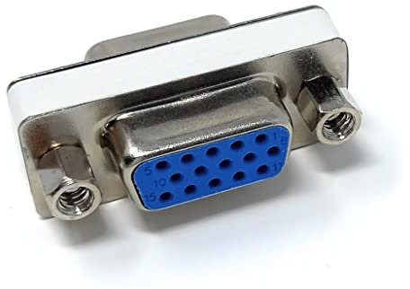 DRUT Adaptateur de câble de changeur de Genre, Prise VGA vers Prise HD15 SVGA, coupleur, Femelle à Femelle, Toutes Les Broches connectées (Femelle à Femelle)