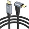 GELRHONR Winkel USB C Kabel 100W, 90 Grad USB Typ-C Stecker auf Stecker 10Gbps Datenübertragung 20V5A Schnelllade 4K@60Hz Vedio, für i/Phone 15 Pro max Sam/sung Note20 Ga/laxy S23/S22/S21(2M/6.5Ft)