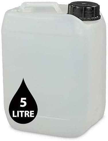 PowerChem 6 x 5L JERRY CAN - UN Approved Stackable Bottle Container + 51mm Tamper Evident Cap | Perfect for Storage of Water Liquid NATURAL