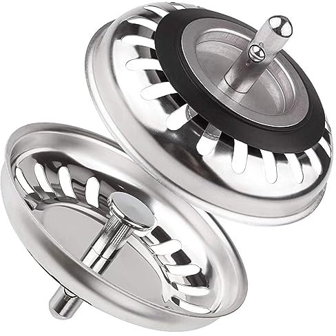2 Piezas Colador de Fregadero,tapon Lavabo Cocina,Filtro Fregadero Cocina,Cesta de Tamiz de Fregadero,Colador Rejilla Universal para Fregadero de Acero Inoxidable,para Fregaderos De 79-82 mm