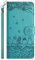 FALUWONRU Hülle für Samsung Galaxy A50/A30S Klappbare,Samsung A50S Handyhülle Tasche,Katzen Leder Klapphülle,Flip Case Stoßfeste Magnetische Standfunktion Kartenfächern Schutzhülle,Blau Grün