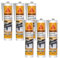 Lot de 6 mastics silicone SIKA Sikaseal-185 Menuiserie - Blanc PVC - 300ml