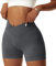 Litthing Pantalones Cortos de Gimnasia para Mujer Entrenamiento Gimnasio Fitness Deporte Scrunch Control Barriga Leggings Cortos a Tope V Cross Elástico Push Up Yoga Short