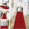 ZUZEKU Abstrakte Läufer Flur Küche Waschbar rutschfest 80X300cm Vintage Rot Lang Küchenteppich Flurteppich Teppich Fur Korridor Wohnzimmer Schlafzimmer Meterware Anpassbar