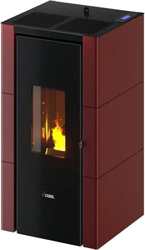 CRISTAL 7 T2 - Stufa a Pellet Ventilata 7 kW Rosso