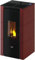 CRISTAL 7 T2 Poêle à granulés ventilé 7 kW Rouge