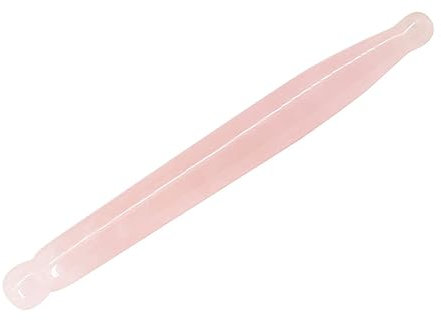 Ipetboom Stylo D'Acupuncture En Quartz Rose Naturel 11Cm Outil De Massage Facial Et Corporel Guasha Pour Circulation Sanguine Et Relaxation Musculaire