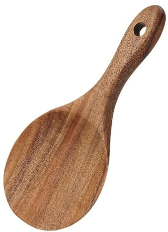 Natural Wood Rice Paddle Non-Stick Wooden Paddle Serving Spoons Rice Scoop Cookware Tableware Home Kitchen Accessory