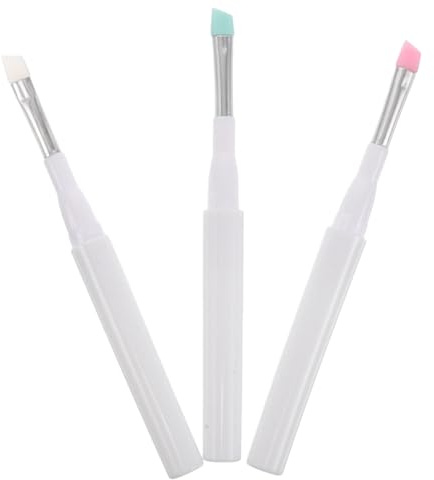FOMIYES 3pcs Silicone Eyebrow Brush Cap Gentle Makeup Tool for Brow and Eye Travel for Go