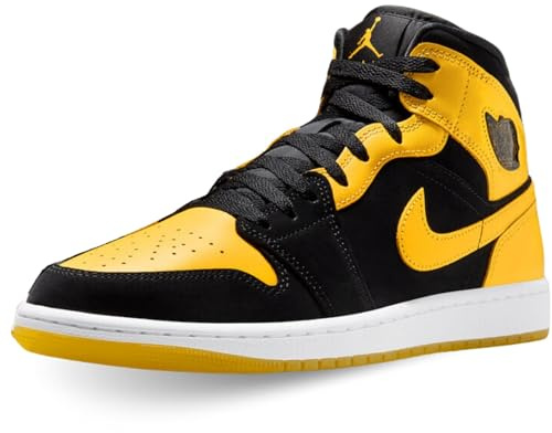 NIKE Air Jordan 1 Mid SE Men's Trainers HJ6654 (Black/White/Barsity Maize 071) UK 6 (EU 40)