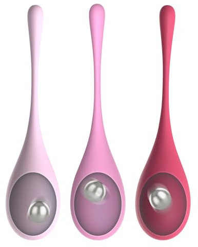 Roluck Liebeskugeln für die Frau, Silikon Anal Plug Vaginal Dilator Anal Training Kit, Kegel Balls 3er Set Liebeskugeln für die frau beckenboden Sexspielzeug für Prostata Massage Anal Dilator