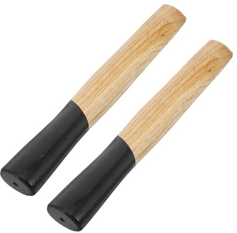 MUELODSIC 2pcs Wooden Hammer Handle Replacement Smooth Grip Handles for Masonry Hammers Replacement Parts and Restoration