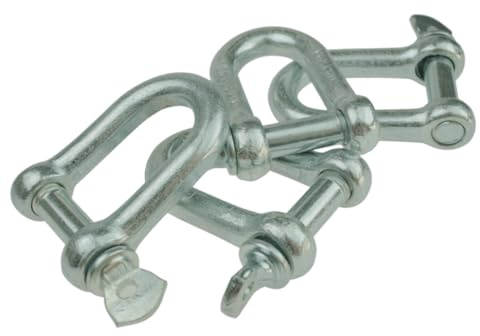 pokm toolsmarket - Schäkel U-Form gerade verzinkt – Stahl Verbinder Schaekel | Robuste Verbindungsglieder Schekel (2 Stk., M14)