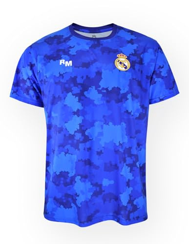 Camiseta Sublimada Azul - Escudo Real Madrid - Official Licensed Product