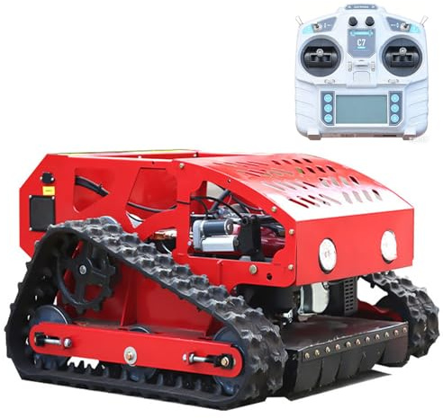 LTdlhFk Tosaerba Cingolato Telecomandato – Motore a Benzina 9hp 224cc 4 Tempi, Larghezza di Taglio 54,8 Cm (21,6), Pendenza 60°, Illuminazione LED per Taglio Notturno