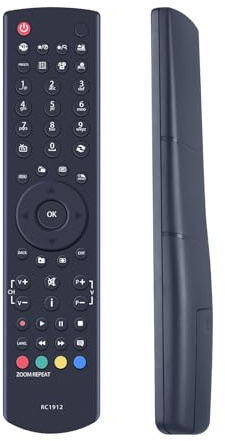 WKOLF RC1912 - Mando a distancia de repuesto para Kunft HD TV 22VLM15/22VLM14/24VLM14/32VDLM13/395VDLM14 (V2), 22VLN14, 24VLN15,32VDLM15