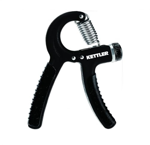 KETTLER Griffkrafttrainer – Handtrainer mit einstellbarem Widerstand 10–40 kg – Fingertrainer für Hand-, Finger- & Unterarmtraining – Grip Strength Trainer kompakt für Zuhause, Büro & unterwegs