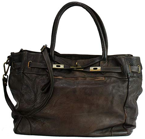 BZNA Bag Mila Braun moro vintage Italy Designer Business Damen Handtasche Ledertasche Schultertasche Tasche Leder Shopper Neu
