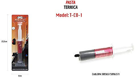 OISE ART STORE Trade Shop - Pasta Termoconduttiva Termica per CPU 30gr. Pc Computer Argentata Maxtech T-co-1