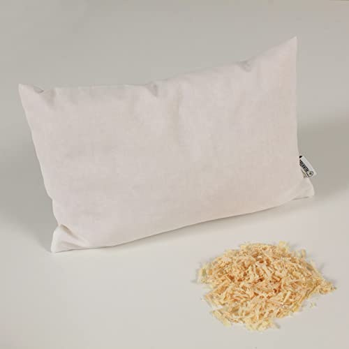 Hans-Textil-Shop Zirbenkissen Weiß - Mit Südtiroler Zirbenspänen (20x30 cm)