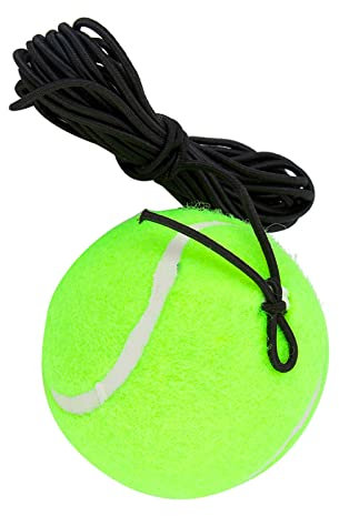 Pallina da tennis, supporto per il parcheggio della pallina da tennis, palla da allenamento per principianti con corda in gomma elastica 4M per allenamento singolo, palla da tennis in gomma per allena