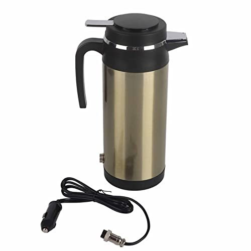 1000ML 12 Volt Reisewasserkocher Wasserkocher 12 volt für auto, 24 Volt 1L Edelstahl Elektrischer 12V Wasserkocher Pkw Lkw Reisethermossen Heizwasserflasche Travel Kettle Car(24V)