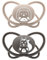 nip first moments Schnuller My Butterfly: Schnuller aus nachwachsenden Rohstoffen mit Silikonsaugteil, stillfreundlich & kiefergerecht. Braun Größe 3 (16-32 Monate)