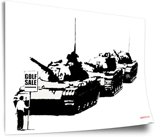 Poster Banksy Friedensbewegung Peace - Modern Street-Art - Moderner Kunstdruck Klein bis Groß XXL - Geschenk Wohnzimmer Kunstdruck ohne Rahmen, Wandbild - A4, A3, A2, A1, A0, XXL - Wohnzimmer, SCHL..