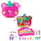 Polly Pocket Erdbeer Bärchen Schatulle - inklusive 2 Puppen, 12 Accessoires und 5 Motiven zum Geschichtenerzählen drehbare Augen und tollem Garten-Spielplatz, für Kinder ab 4 Jahren, HRD35