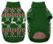 KONVINIT Hundepullover Weihnachten Winter Warmer Hunde Weihnachtspullover Rentier Haustierpullover Kleine Mittelgroße Hunde,Ideal für Welpe,Katze,Hund,Weihnachten,Green S