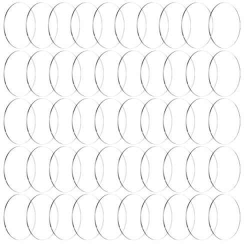 FINGERINSPIRE 50 bases redondas en miniatura redondas transparentes de 40 x 2 mm, base de modelo de acrílico, base de pantalla plana redonda para juegos de mesa de Wargaming, figuras coleccionables,