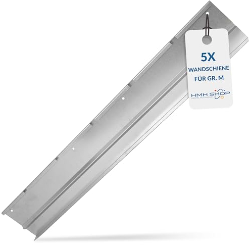 Stapelboxen der Größe M 230x150x130mm für dein Kleinteilelager Sichtlagerkästen in 5 Farben Zubehör wie Deckel Trennsteg Etikett Wandschiene Sortierkisten (Wandschiene, 5 Stück)