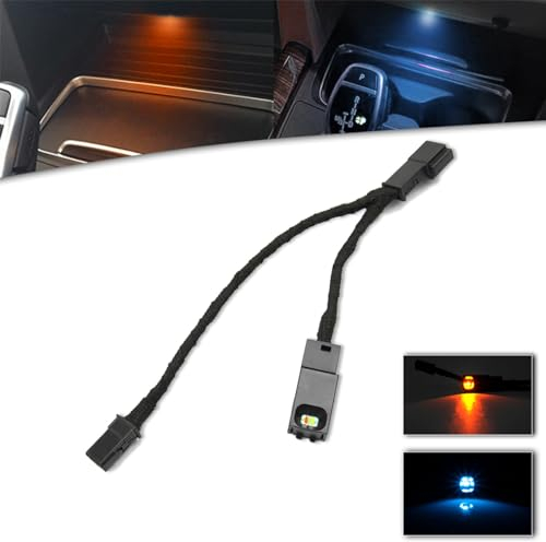 njssjd 1 porte-gobelet LED supplémentaire pour éclairage d'ambiance pour B.MW 3' F30 F31 M3 F80, 2017-2020 B.MW 4' F32 F33 F82 F83 F83 F83 Orange clair/bleu