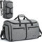 TUGUAN Kleidersack Reisetasche Herren, 58L Anzugtasche Handgepäck Business mit Schuhfach & Rucksackfunktion, 3 in 1 Große Kleidertasche Anzugsack Reise Tasche Damen, Grau