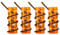 Halloween Party Set - 12 Piece Reuseable Decorations, 4 Plates, 4 Bowls, 4 Twisty Straw Cups for Kids, BPA Free