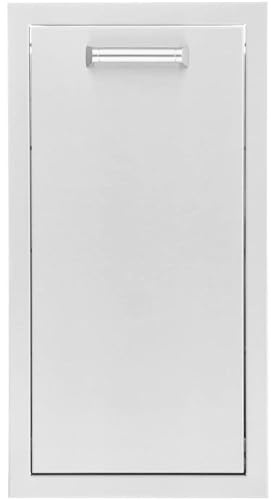 BBQGUYS 13-in Contempo/Traditional Stainless Steel Narrow Roll-Out Trash Bin Signature - BBQ-TRNW-DRW