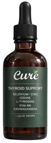 Thyroid Support Drops, Cure Thyroid Support Drop,Natural Ingredients,Energy & Focus Formula, Mood,Sleep Support, for Women and Men,60ML (1 pcs)