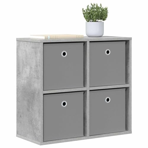 vidaXL Sideboard mit Schubladen Beton Grau 59,5 x 27 x 57 cm, Moderne Wohnzimmeraufbewahrung, robuste Möbel, große Regale, schicke Heimregale, funktionale Möbel zum Organisieren