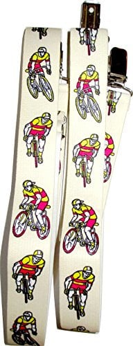 Wenco Kinder Hosenträger/Burschenträger mit 4 Clips, verstellbar bis 75 cm (Radfahrer)