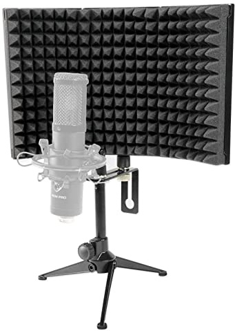 Rockville RockShield 1 Bouclier d'isolation pour microphone de studio avec mousse amortisseur sonore