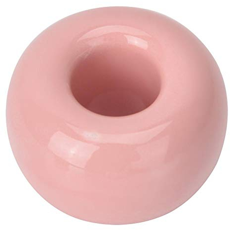 Zahnbürstenhalter Mini Nette Keramik Paar Zahnbürstenhalter Donut Form Candy Farbe Stehen Badezimmer Zahnbürste Basis (Rosa)
