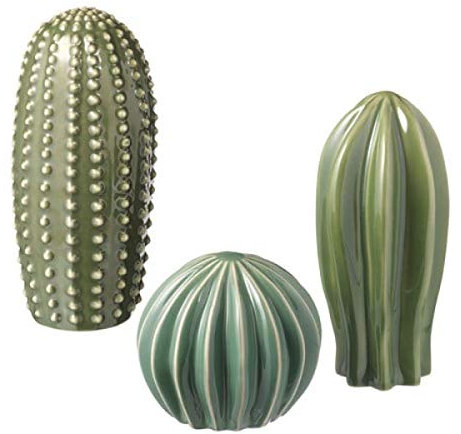 Ikea Lot de 3 décorations en céramique Vert, Petit