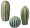 Ikea Lot de 3 décorations en céramique Vert, Petit