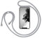 ZhinkArts Handykette kompatibel mit Apple iPhone 11 Pro Max - 6,5 Display - Smartphone Necklace Hülle mit Band - Handyhülle Case mit Kette zum umhängen in Weiß Silber