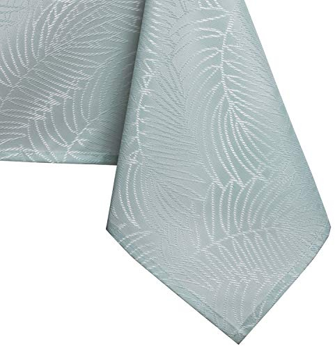 AmeliaHome Tischdecke 110x140 cm Tischtuch Tafeldecke Fleckschutz Lotuseffekt Abwaschbar Wasserabweisend Ornament Gaia Minze