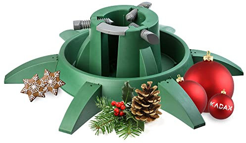 KADAX Support d'arbre de Noël avec réservoir d'eau, Moderne en Plastique Robuste pour Arbres, différentes Tailles (Hauteur d'arbre jusqu'à 3,3 m)