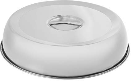 Yardwe Burger Cover and Cheese Melting Dome with Handle for Flat Top (Silver 24 cm)